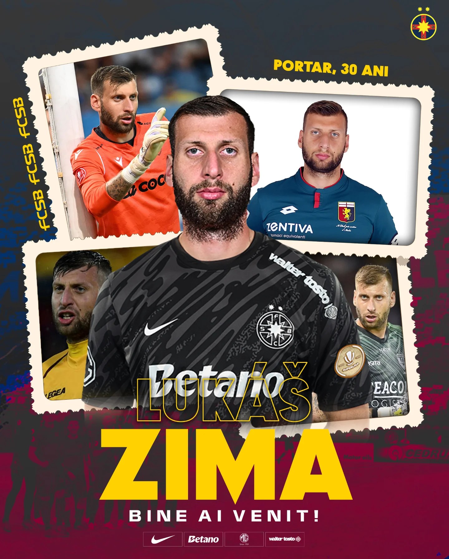 Lukas Zima, noul portar al FCSB